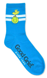 PEANUTS Ladies 2 Pair Of Racquet Club Socks SNOOPY & WOODSTOCK
