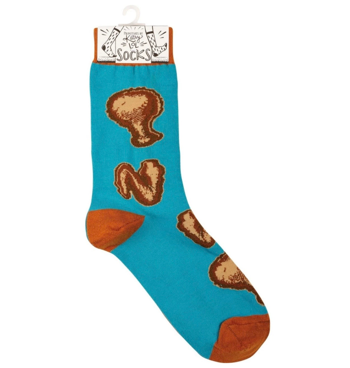 CHICKEN & WAFFLES Adult Unisex Mismatched Socks PRIMITIVES BY KATHY Brand