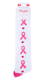 PARQUET Brand Ladies BREAST CANCER AWARENESS Knee High Socks - Novelty Socks And Slippers