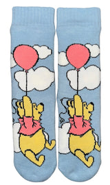 DISNEY WINNIE THE POOH Ladies Gripper Bottom Cozy Warmer Slipper Socks - Novelty Socks And Slippers