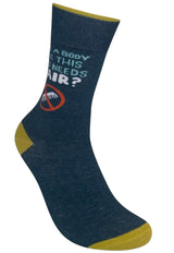 WITH A BODY LIKE THIS WHO NEEDS HAIR Adult Unisex Socks FUNATIC Brand - Novelty Socks And Slippers
