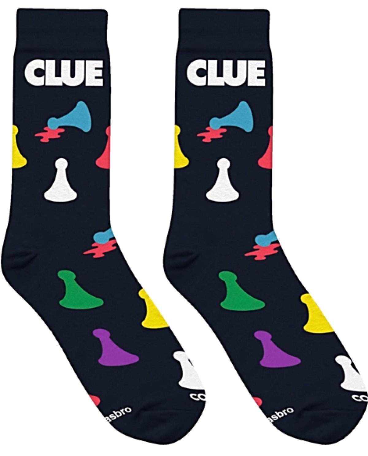 HASBRO GAME OF CLUE Unisex Socks COOL SOCKS Brand - Novelty Socks for Less