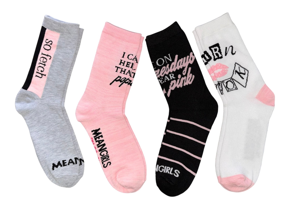 MEAN GIRLS Movie Ladies 4 Pair Of Socks ‘I CAN’T HELP THAT I’M POPULAR’