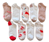 Disney WINNIE THE POOH Ladies CHRISTMAS 9 Pair Of Low Show Socks - Novelty Socks And Slippers