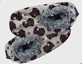 COMFIES BRAND Ladies BLACK LABRADOR DOG Non-Skid SLIPPERS - Novelty Socks for Less