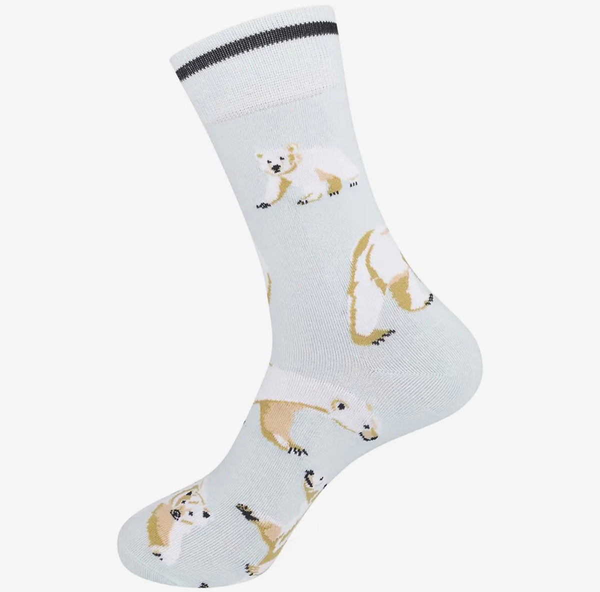 POLAR BEAR Adult Unisex Socks FUNATIC Brand POLAR BEARS All Over - Novelty Socks And Slippers