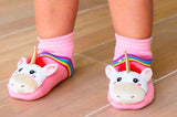 UNICORN Baby Unisex RATTLE GRIPPER BOTTOM Socks BIOGIE TOES Brand By PIERO LIVENTI - Novelty Socks And Slippers