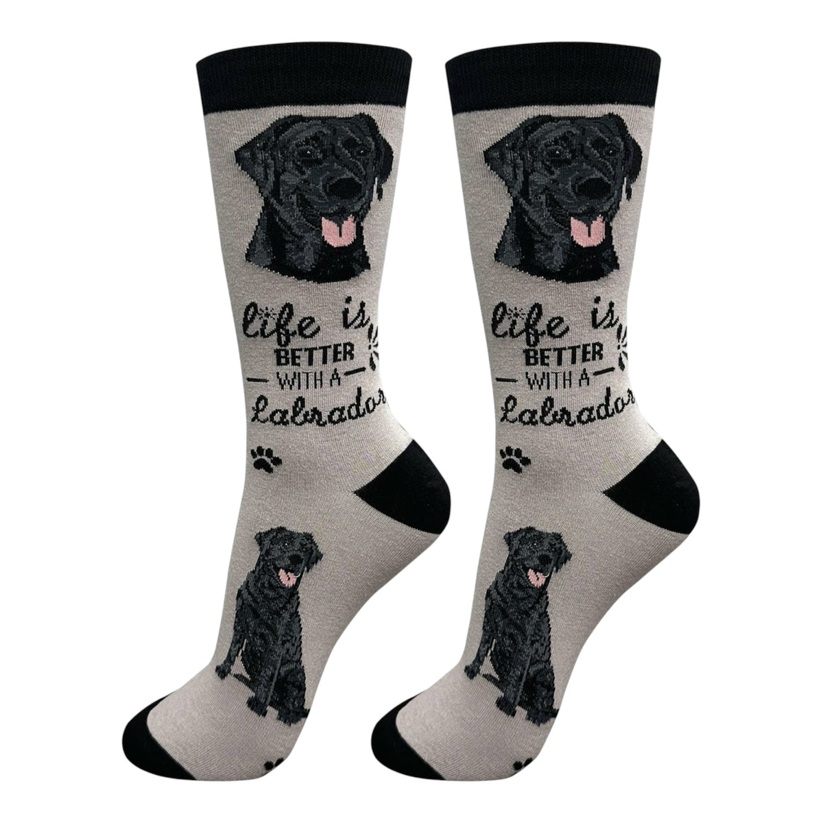 BLACK LABRADOR Dog Adult Unisex Socks By E&S Pets Choose Style