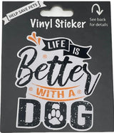 DOG & CAT Vinyl Stickers By E&S Pets (Choose Style) - Novelty Socks And Slippers