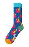 PINK FLAMINGO RAFTS & BEER Men’s Socks FUN SOCKS Brand