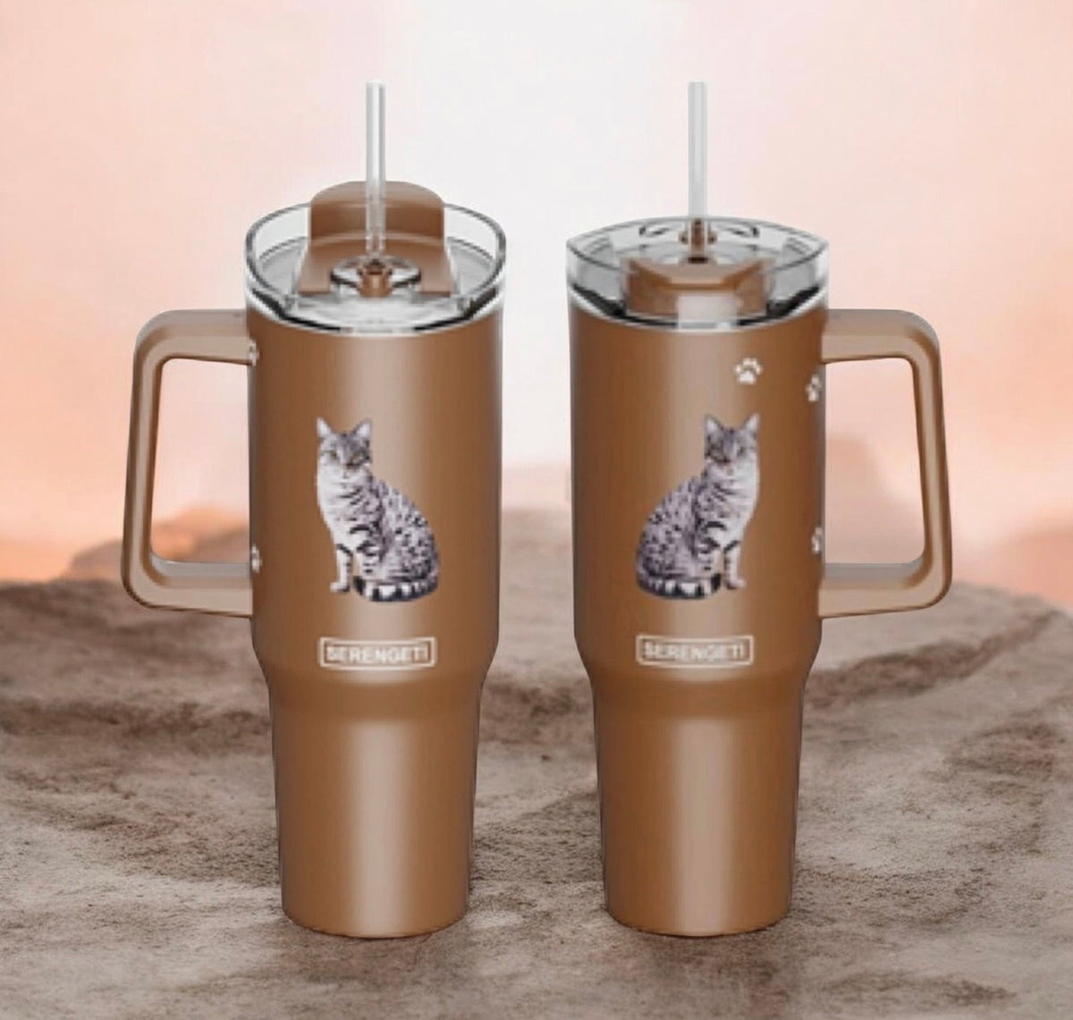 Dog & Cat Stainless Steel Ultimate 40 Oz. Tumbler Hot & Cold Travel Mug By E&S Pets (Choose Breed)