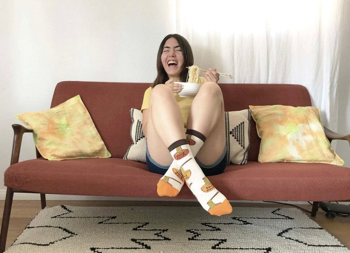 SEND NOODS Ladies RAMEN NOODLES Socks OOOH YEAH Brand