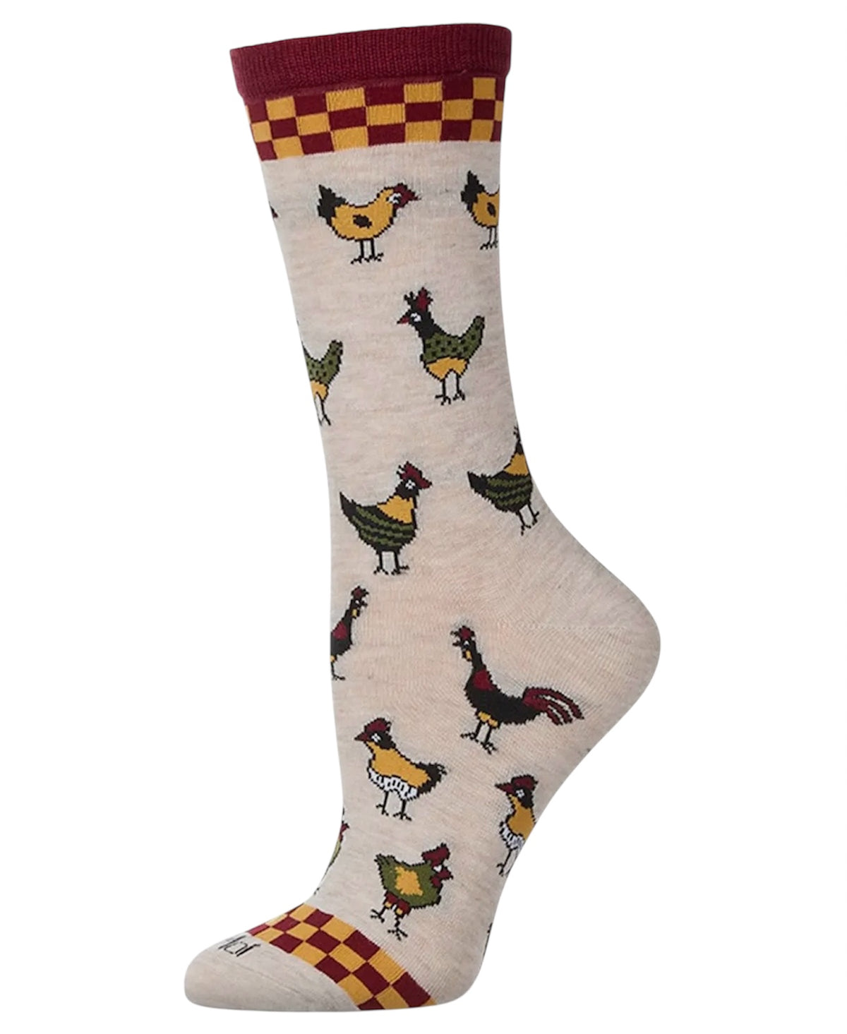 FARM CHICK Ladies ROOSTERS & HEN Socks MeMoi Brand - Novelty Socks And Slippers
