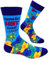 FABDAZ Brand Men’s GONNA GET SHIT DONE!… LATER Socks - Novelty Socks And Slippers