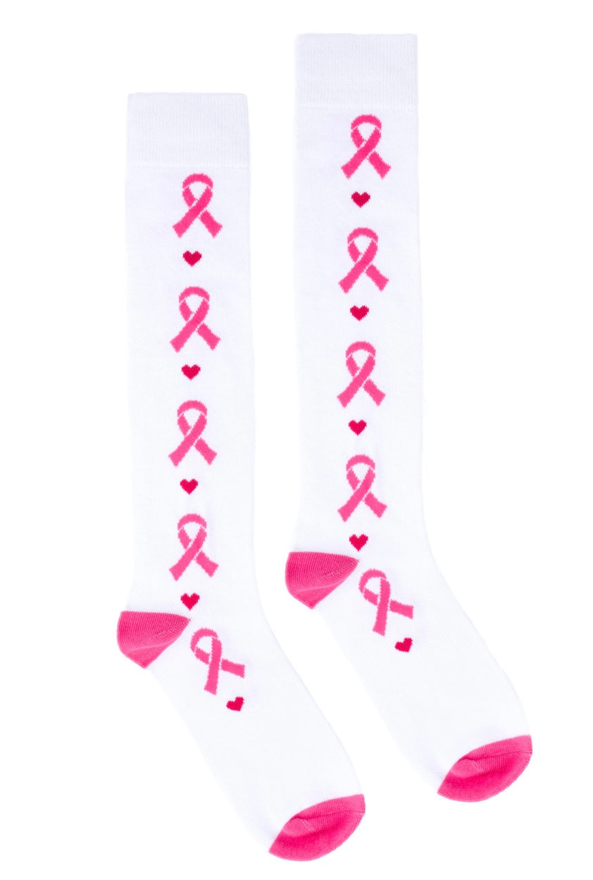 PARQUET Brand Ladies BREAST CANCER AWARENESS Knee High Socks - Novelty Socks And Slippers