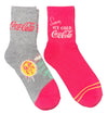 Coca-Cola Ladies 2 Pair Of Socks ‘Brighten Your Day With Frosty COKE