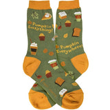 PUMPKIN EVERYTHING Ladies Socks FOOT TRAFFIC Brand PUMPKIN COFFEE, PIE