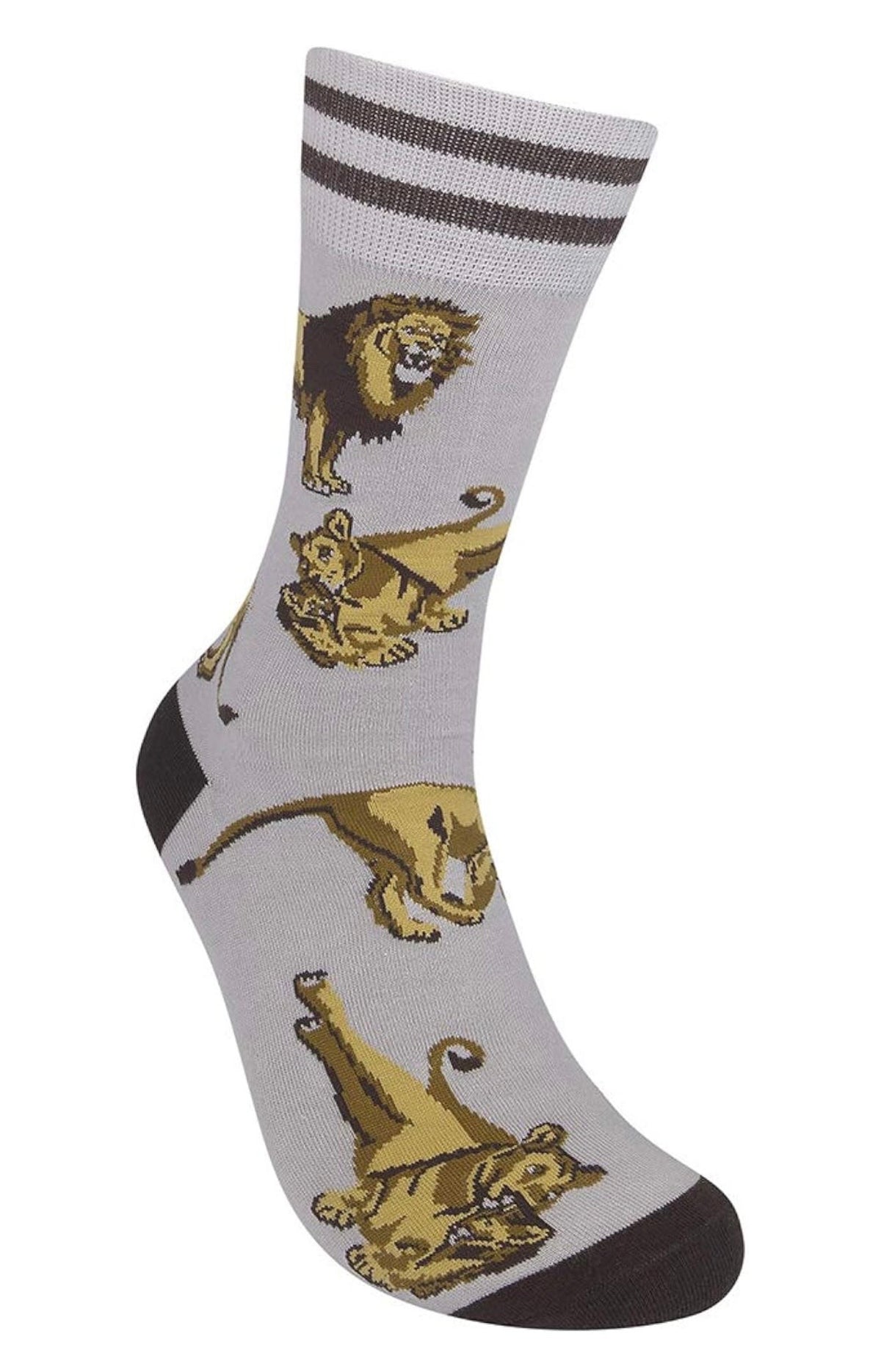 LION Adult Unisex Socks FUNATIC Brand LIONS All Over - Novelty Socks And Slippers