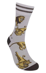 LION Adult Unisex Socks FUNATIC Brand LIONS All Over - Novelty Socks And Slippers
