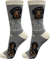 BLACK DACHSHUND Dog Adult Unisex Socks By E&S Pets Choose Style