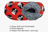 COMFIES BRAND LADIES SHIH TZU (BLACK & WHITE) NON-SKID SLIPPERS - Novelty Socks And Slippers
