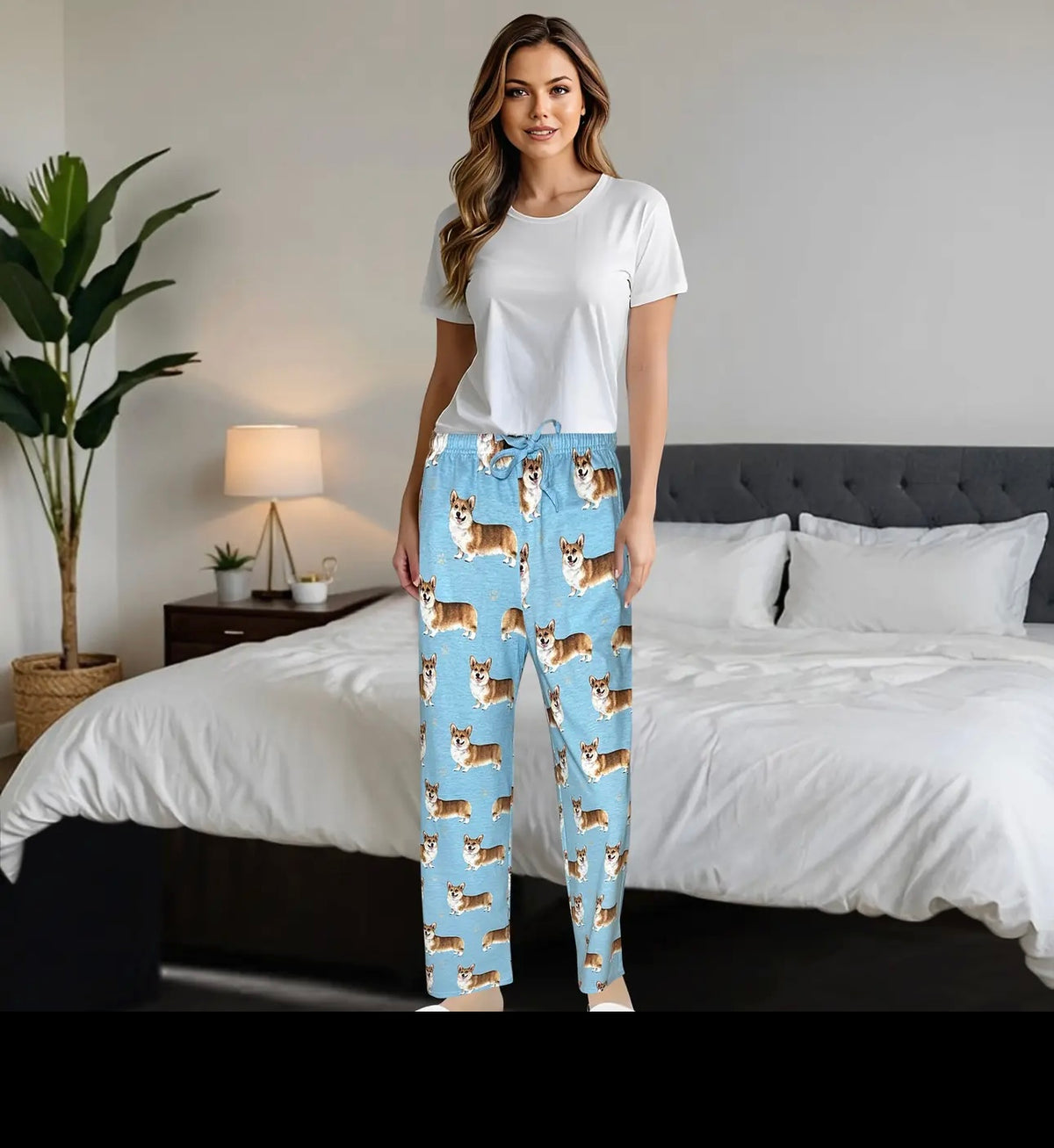 COMFIES UNISEX WELSH CORGI PAJAMA BOTTOMS E&S PETS (CHOOSE SIZE) - Novelty Socks And Slippers