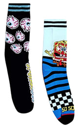 SPONGEBOB SQUAREPANTS Men’s 2 Pair of Socks GROSS EYED BOB - Novelty Socks And Slippers