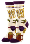 OOOH YEAH Brand Ladies MARDI GRAS Socks - Novelty Socks And Slippers
