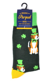 ST. PATRICKS DAY DOG Men’s Socks PARQUET Brand - Novelty Socks And Slippers