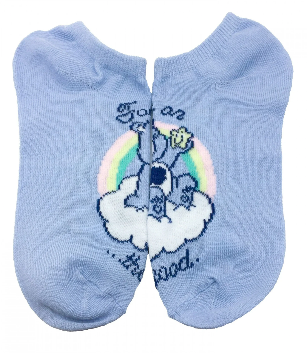CARE BEARS Ladies 5 Pair Of No Show Socks ‘FOCUS ON THE GOOD’ - Novelty Socks And Slippers