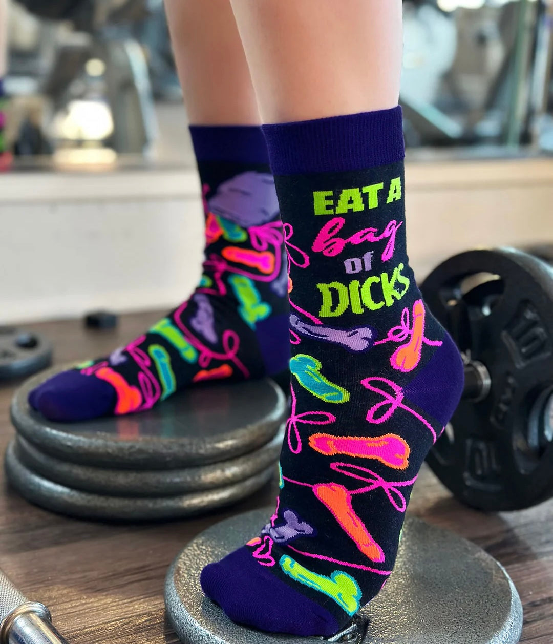 FABDAZ Brand LADIES ‘EAT A BAG OF DICKS’ SOCKS - Novelty Socks And Slippers