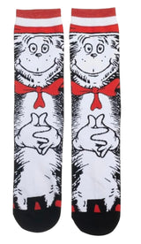 DR. SEUSS Men’s CAT IN THE HAT 360 Socks BIOWORLD BRAND - Novelty Socks And Slippers