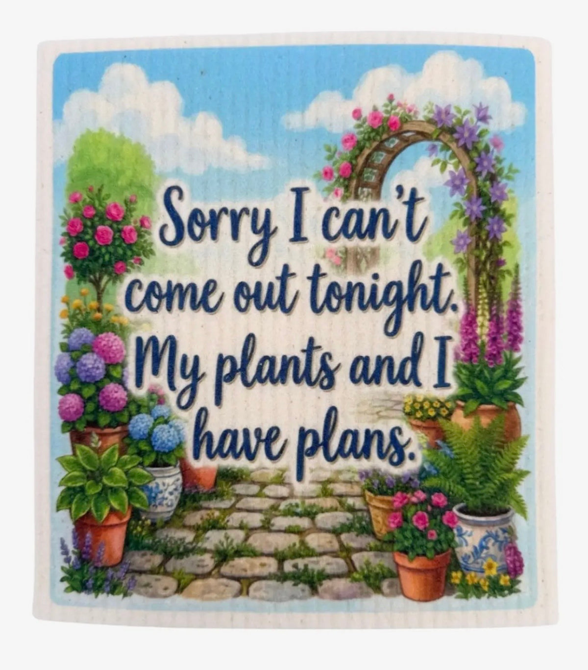PLANT LOVER Set Of 3 Swedish Dishcloths ‘CRAZY PLANT LADY IS AN UGLY TERM, I PREFER BOTANICAL BITCH’