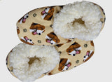 COMFIES BRAND Ladies BASSET HOUND NON-SKID SLIPPERS - Novelty Socks And Slippers