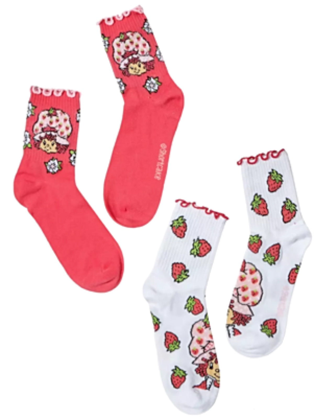 STRAWBERRY SHORTCAKE Ladies 2 Pair Of Socks - Novelty Socks for Less