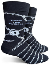 LOCK THE FUCK IN Men’s Socks GROOVY THINGS Brand - Novelty Socks And Slippers