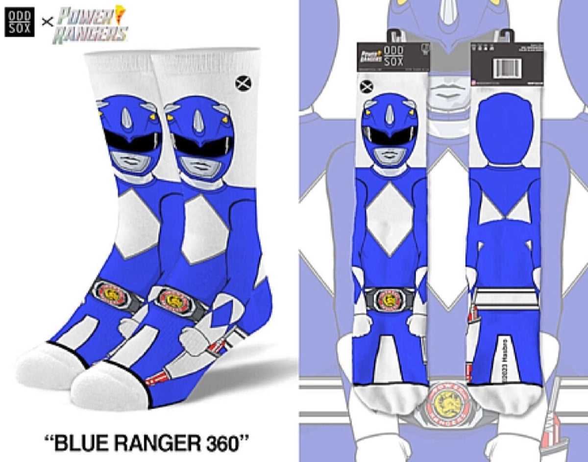 POWER RANGERS Men’s Crew Socks ODD SOX Brand (Choose Ranger)
