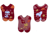 PEANUTS Ladies AUTUMN HARVEST 3 Pair Of Cushion Ankle Socks - Novelty Socks for Less