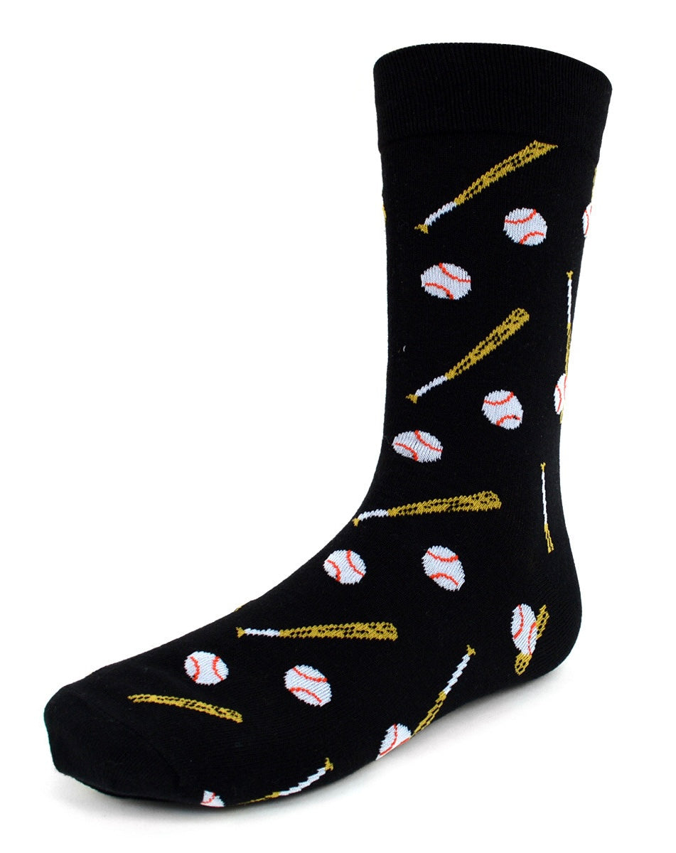 BASEBALL Men's Socks BASEBALLS ALL OVERPARQUET BRAND (CHOOSE COLOR) - Novelty Socks And Slippers