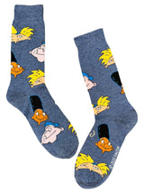 HEY ARNOLD Mens Socks GERALD JOHANNSEN & HAROLD BERMAN (CHOOSE COLOR) - Novelty Socks And Slippers