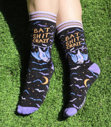 GROOVY THINGS Brand Ladies BAT SHIT CRAZY Socks - Novelty Socks And Slippers