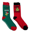 DR. SEUSS HOW THE GRINCH STOLE CHRISTMAS Men’s 2 Pair Of Socks 'GRINCH PLEASE' - Novelty Socks And Slippers