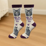 SILVER GRAY TABBY CAT Adult Unisex Socks By E&S Pets Choose Style