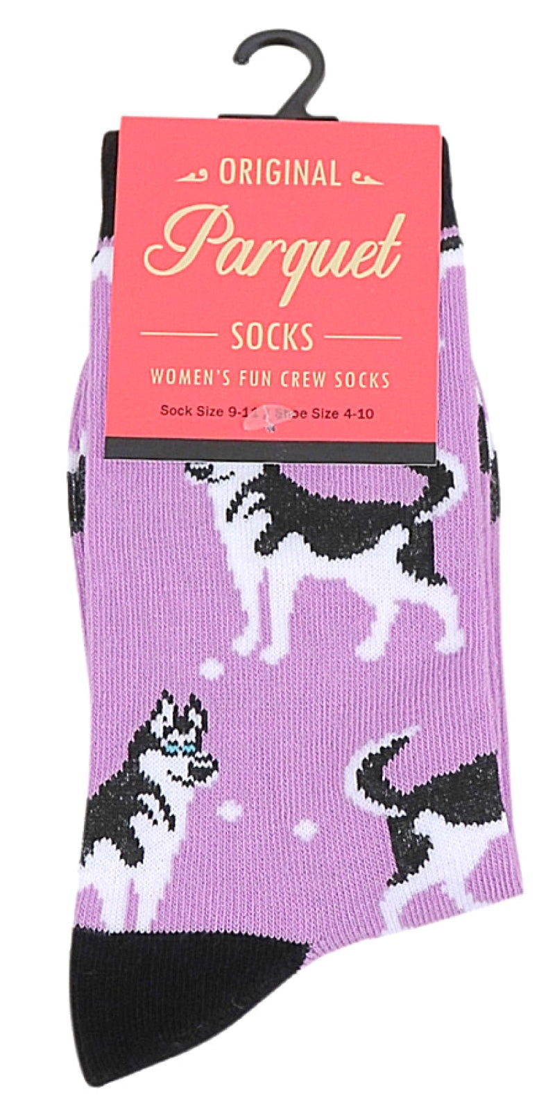 PARQUET BRAND Ladies SIBERIAN HUSKY Dog Socks - Novelty Socks for Less