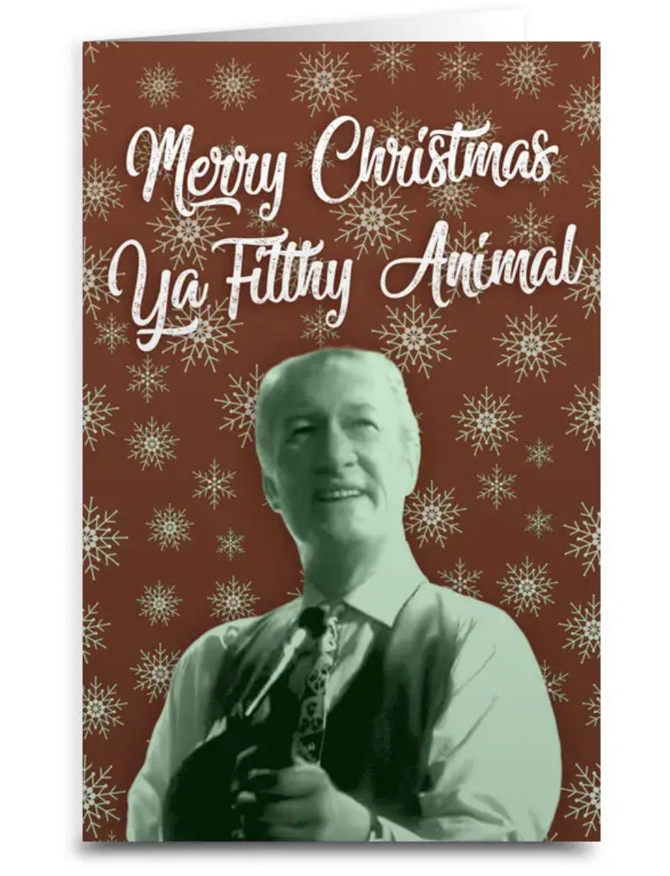 HOME ALONE Movie Sassy Christmas Greeting Card MERRY CHRISTMAS YA FILTHY ANIMAL - Novelty Socks And Slippers
