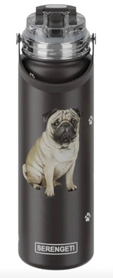 Dog & Cat Stainless Steel 24 Oz. Water Bottle By E&S Pets (Choose Breed) - Novelty Socks And Slippers