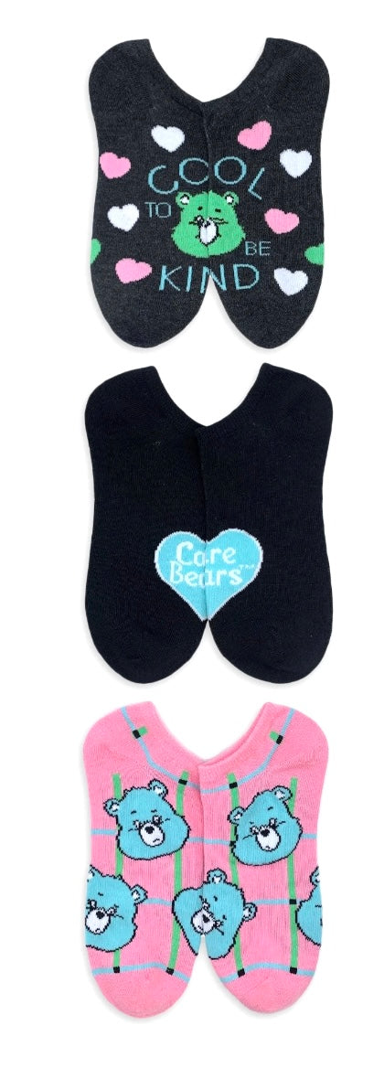 CARE BEARS Ladies 3 Pair Of No Show Socks ‘COOL TO BE KIND’ - Novelty Socks And Slippers