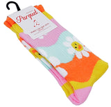 PARQUET Brand Ladies FLOWERS & MUSHROOM Athletic Crew Socks (CHOOSE PATTERN) - Novelty Socks for Less