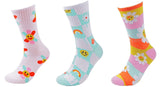 PARQUET Brand Ladies FLOWERS & MUSHROOM Athletic Crew Socks (CHOOSE PATTERN) - Novelty Socks for Less