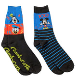 DISNEY 100 Men’s 2 Pair Of Socks MICKEY, GOOFY, DONALD DUCK ‘CELEBRATE’ - Novelty Socks for Less